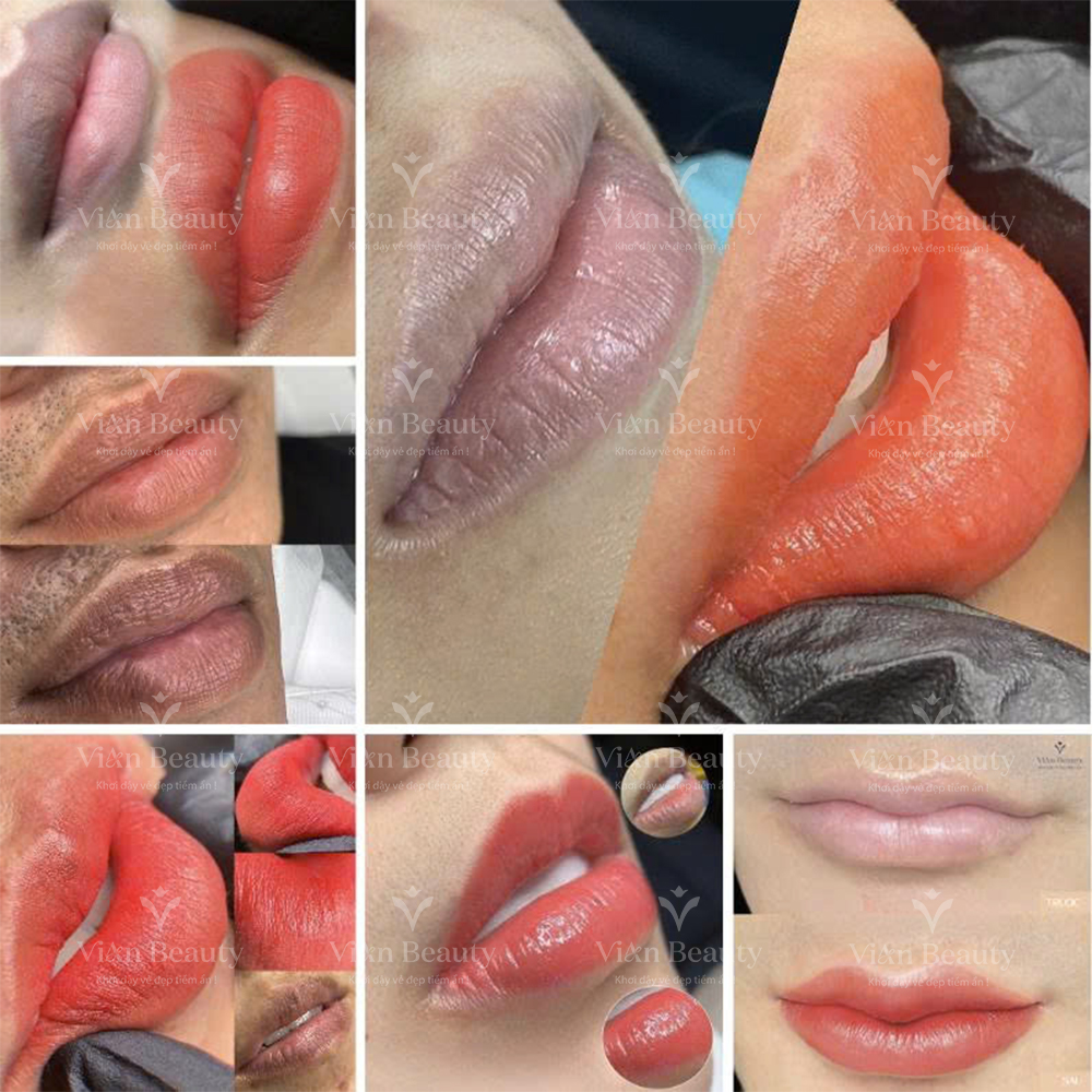 Review dịch vụ phun xăm điêu khắc mày môi tại Vian Beauty 20