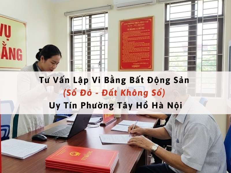 Dịch Vụ Tư Vấn Lập Vi Bằng Bất Động Sản (Sổ Đỏ & Đất Không Sổ) Tại Phường Tây Hồ, Hà Nội 1 Lập vi bằng bất động sản (sổ đỏ & đất không sổ) phường Tây Hồ Hà Nội.