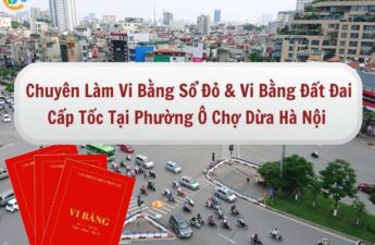 Lập vi bằng sổ đỏ & vi bằng đất đai cấp tốc tại phường Ô Chợ Dừa, Hà Nội