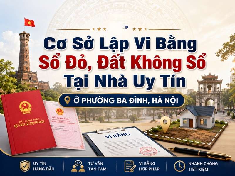 Dịch vụ lập vi bằng sổ đỏ, đất không sổ tại nhà uy tín ở phường Ba Đình, Hà Nội 1 Cơ sở lập vi bằng sổ đỏ, đất không sổ tại nhà uy tín ở phường ba đình, hà nội