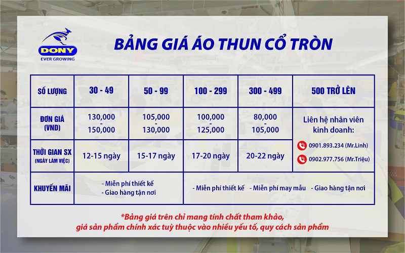 Báo giá may áo thun theo yêu cầu tại Phường Chợ Lớn 4