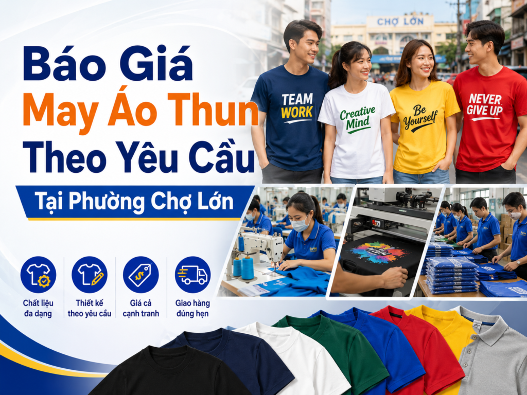 Báo giá may áo thun theo yêu cầu tại Phường Chợ Lớn 1