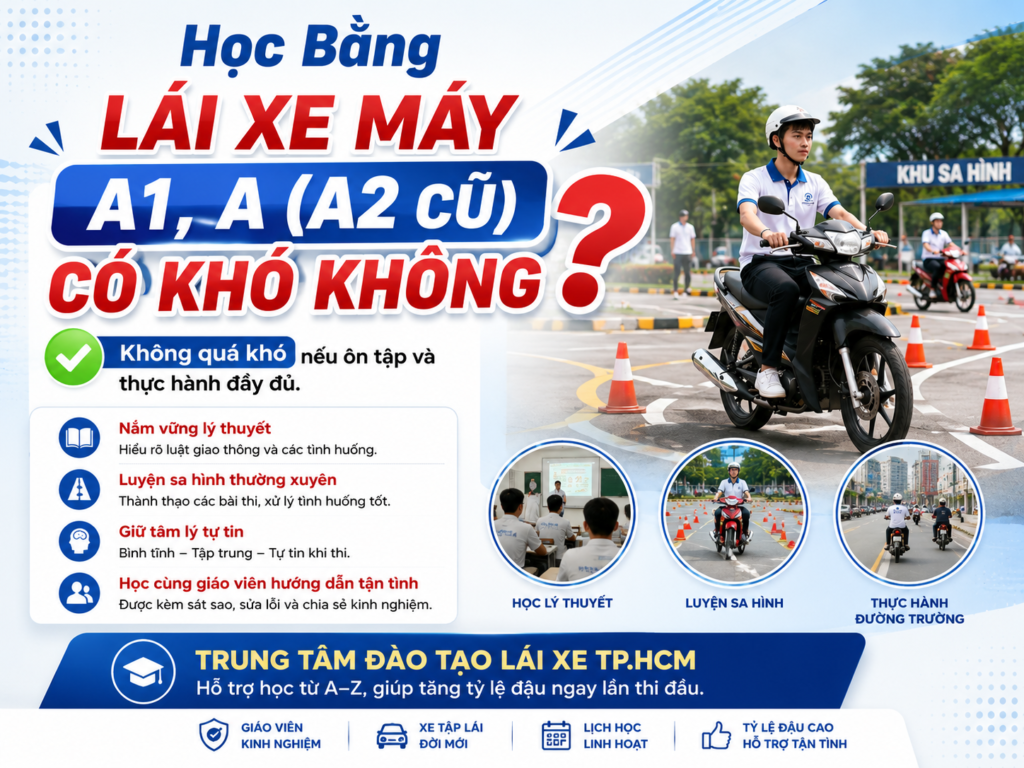 Trung Tâm Học Bằng Lái Xe Máy A1, A (A2 Cũ) Uy Tín Tại Quận 3, TP. HCM 12