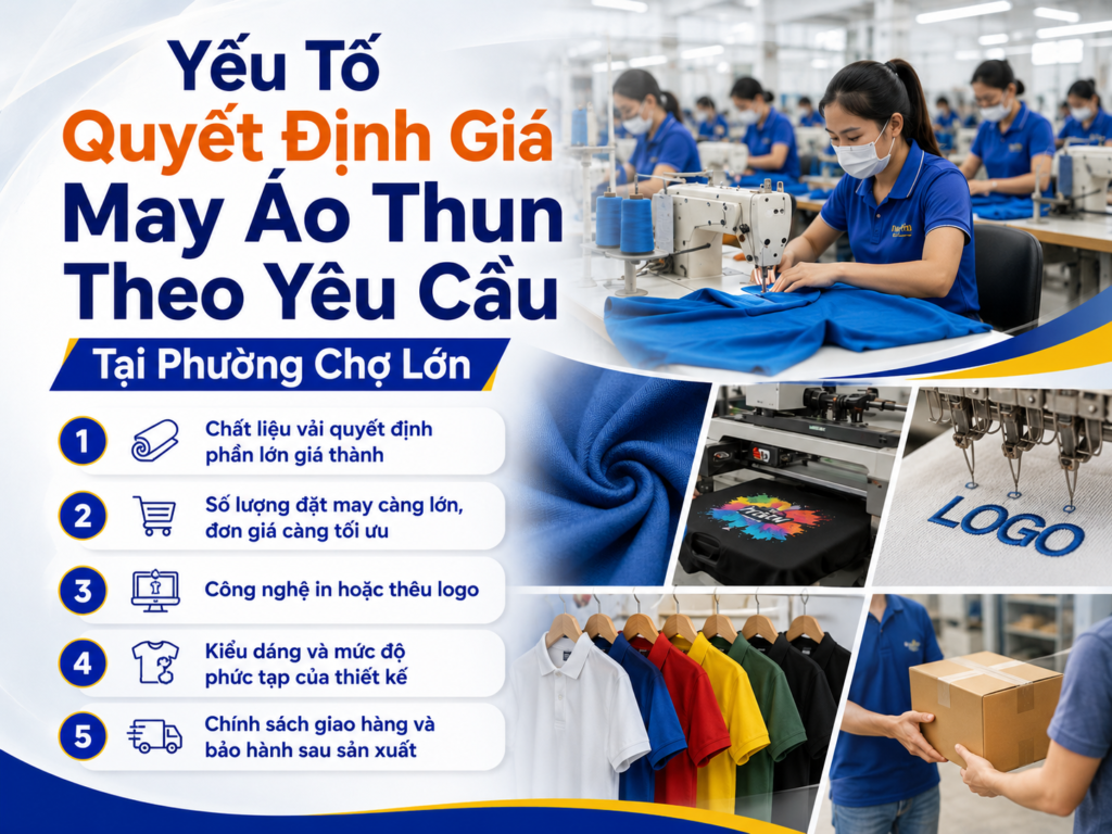 Báo giá may áo thun theo yêu cầu tại Phường Chợ Lớn 2