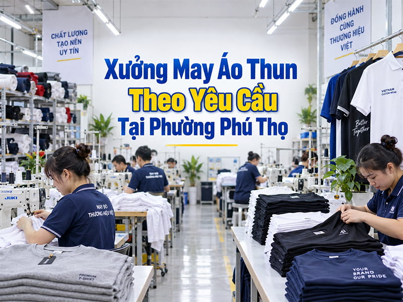 Xưởng may áo thun theo yêu cầu tại Phường Phú Thọ 1